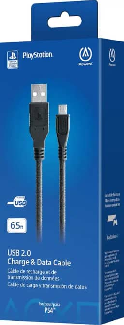 Cabo de carregamento USB PowerA para PlayStation 4