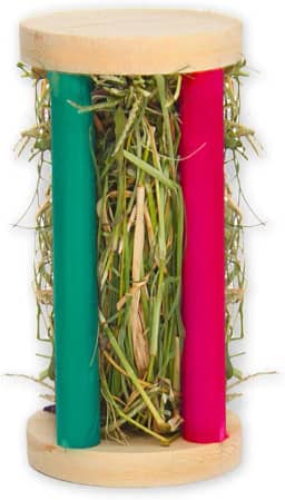 Porta Feno Alfafa Cilindro Colorido 12x6cm Para Roedores