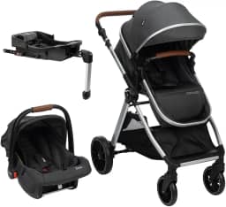 Travel System Infanti, Romanzo Trio, com Isofix, Preto Granizo