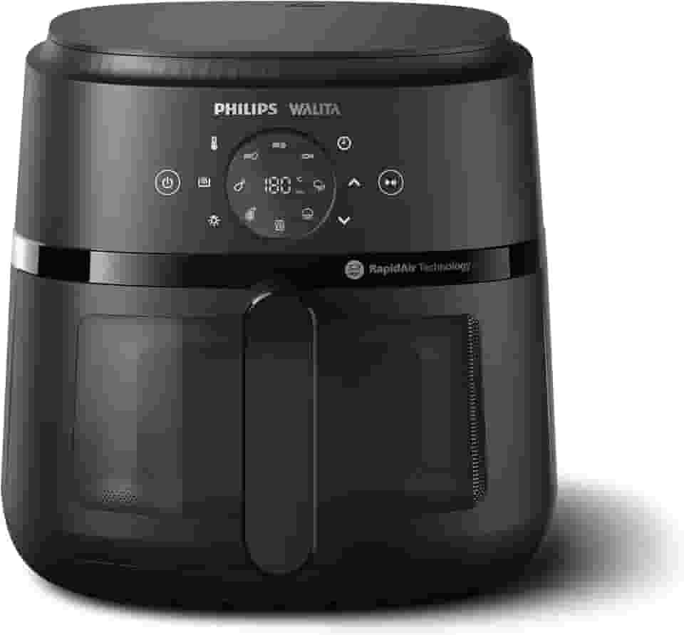 Fritadeira Airfryer Digital Série 2000 XL, Philips Walita, 6,2 litros, Tecnologia RapidAir, Preta, 2 anos de garantia, 110v, 1700W - NA230/00