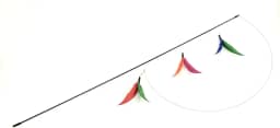 Pet Games Brinquedo Varinha Para Felinos Flying Cat Com 3 Iscas Penadas Para Gatos