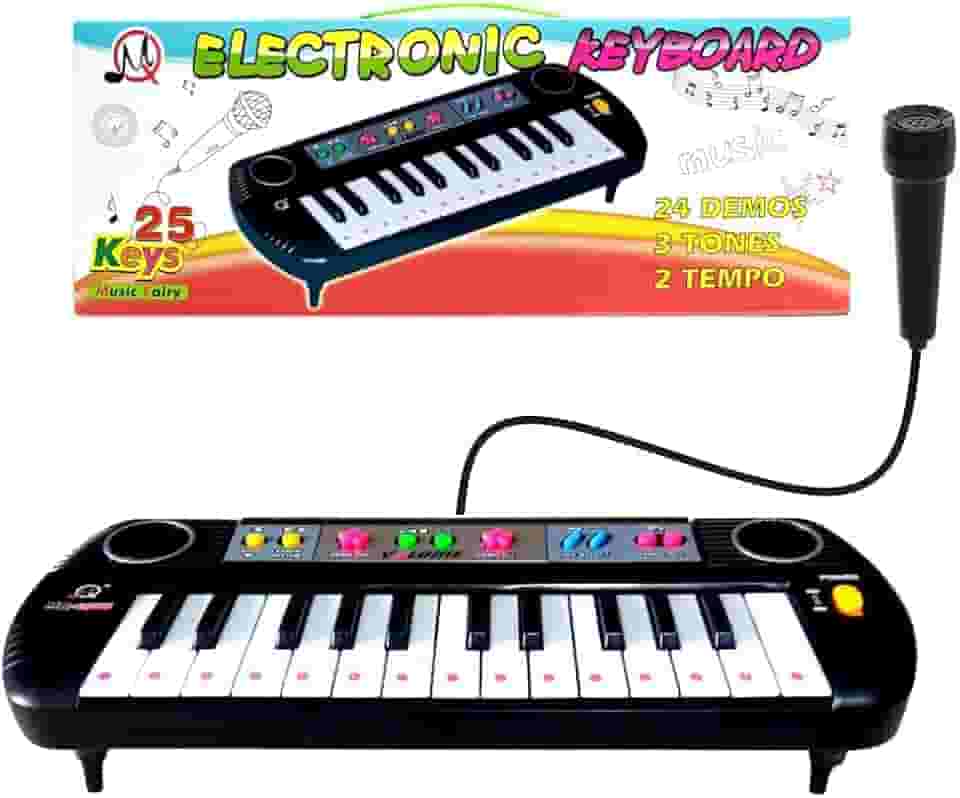 Teclado Musical Eletrônico Com Microfone Karaokê Infantil