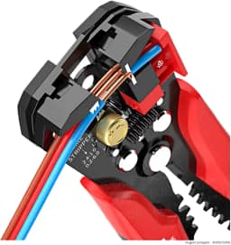 Alicate Decapador Profissional 3 em1 – Descascador Emborrachado Cortador e Crimpador com Ajuste Preciso para Fios Elétricos Terminais e Cabos - Linha Premium - Ferramentas