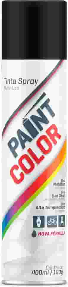 Tinta Paintcolor Uso Geral Preto Brilhante Nova 400ml Proteg