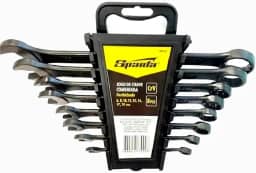 Sparta Jogo de Chave Combinada 8 Peças - Cromo Vanádio Fosfatizado 6-19mm (6,8,10,11,13,14,17,19mm) - Aço CrV 40-47 HRC - Ideal para Reparos Domésticos e Profissionais