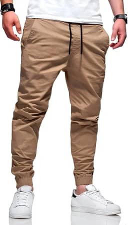 Calça Masculina Jogger Com Punho Camuflada Elástico Confortável