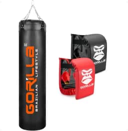 Saco Pancada Grande Profissional Boxe Muay Thai 160 cm + 2 Pares de Luvas Bate saco Adulto Gorilla