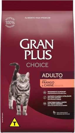 GranPlus Choice - Ração para Gatos Adultos Frango e Carne, 10.1 kg (Pacote de 1), Roxo