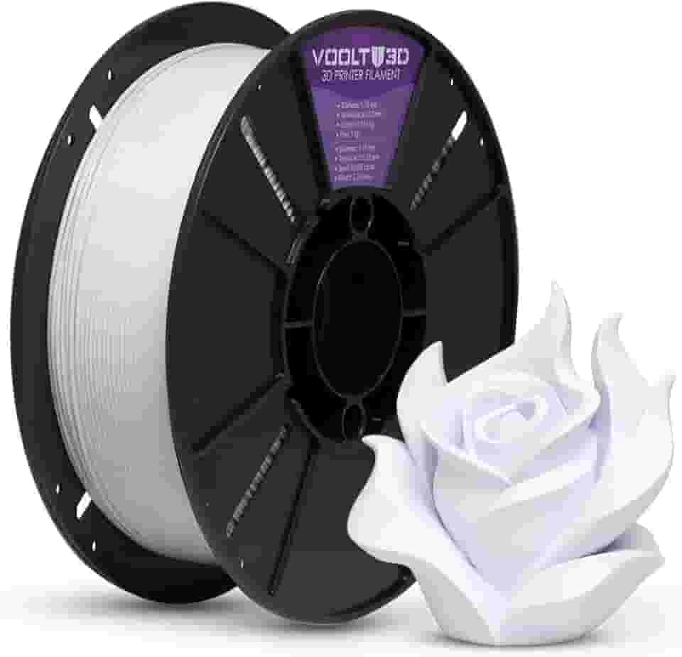 Filamento PLA Velvet High Speed 1Kg 1,75mm Efeito Aveludado Impressora 3D FDM Voolt3D (Branco Off White Velvet)