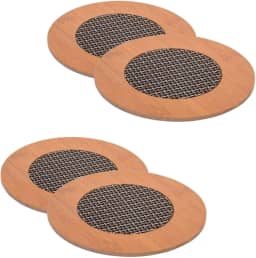 descanso de panela redondo de bambu jogo 4 unidades protege sua mesa