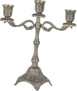 Kuntesetty Porta-velas Cônico, Candelabro, Castiçal para Sala de Jantar para Aniversário, com 3 Braços