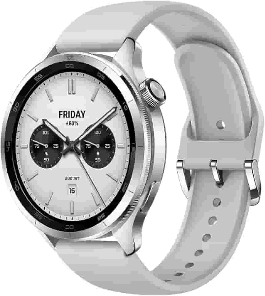 XIAOMI Relógio inteligente S4, rastreador de fitness, 1,43 AMOLED, bateria de 15 dias, chamada Bluetooth, mais de 150 modos esportivos, GPS de banda dupla, NFC, Android e iOS, prata