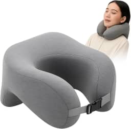 Travesseiro de Pescoço para Viagem; travesseiro de viagem; travesseiro pescoço preenchivel; almofada de pescoço para viagem; almofada de pescoço adulto; Ideal para viajar.