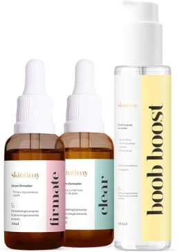 Kit Firmador e Clareador Íntimo e Creme para os Seios Skintimy | Clear + Firmate + Boob Boost | Testados Clinicamente por Ginecologistas e Dermatologistas | Aprovação da ANVISA