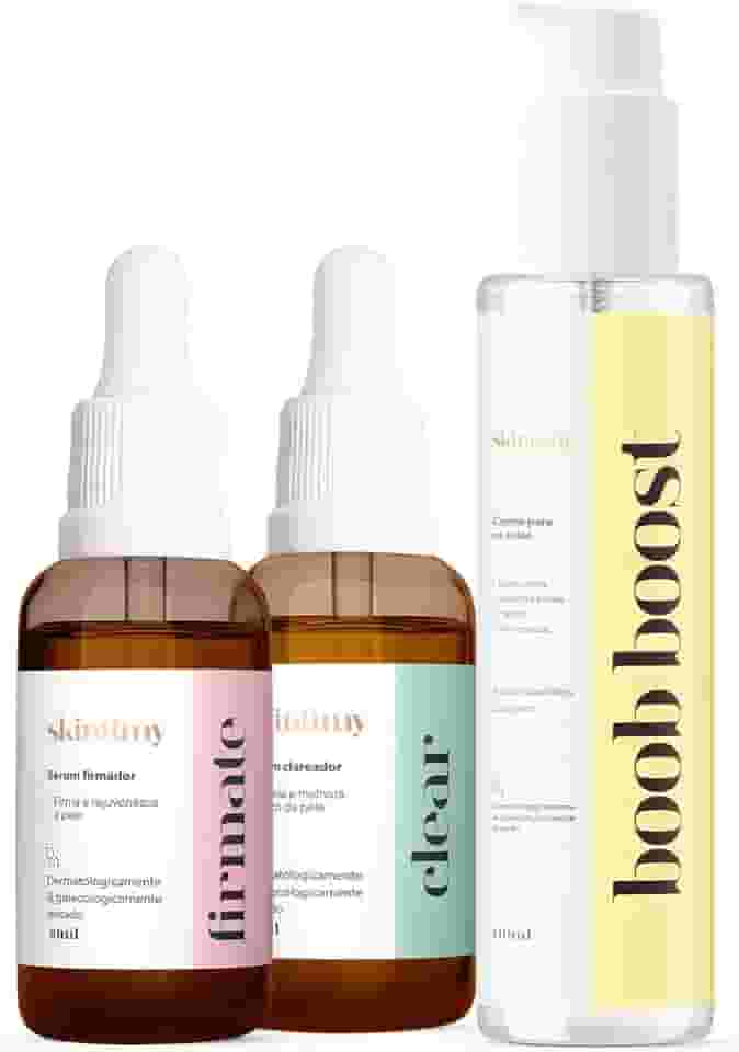 Kit Firmador e Clareador Íntimo e Creme para os Seios Skintimy | Clear + Firmate + Boob Boost | Testados Clinicamente por Ginecologistas e Dermatologistas | Aprovação da ANVISA
