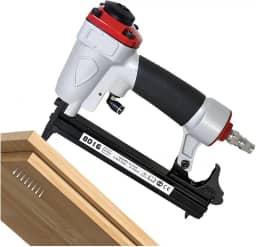 Pistola de Pregos Pneumática Profissional para Pinos 10-50mm - Alta Performance, Profundidade Ajustável, Exaustão Traseira, Ferro Nitretado