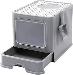 Caixa de Areia Fechada para Gatos, Banheiro Sanitário com Pá, Toalete para Felinos