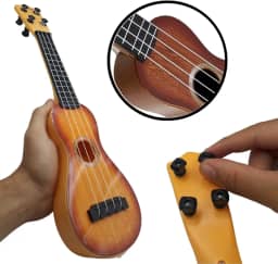 Brinquedo Violao Ukulele Criança Acustico Corda Nylon Marrom (Marrom Claro)