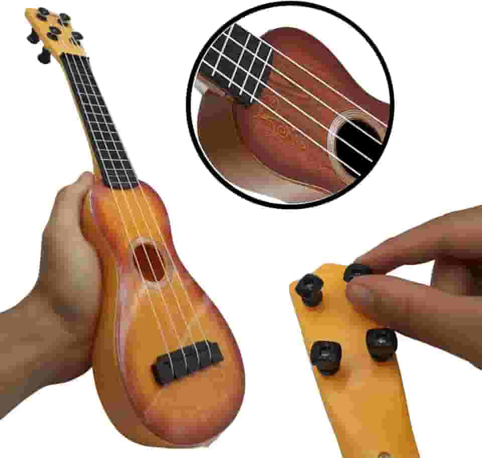 Brinquedo Violao Ukulele Criança Acustico Corda Nylon Marrom (Marrom Claro)
