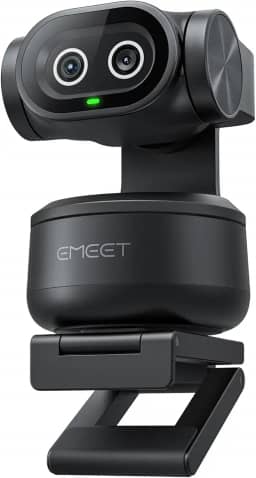 EMEET PIXY Dual-Camera AI-Powered PTZ Camera 4K, AI Tracking, PDAF&AI Autofocus 0.2s, 1/2.55'' Sensor, 3 Mics, Presets, Gesture Control, 4K Webcam for Streaming and OBS/Twitch/Switch 2 Compatible