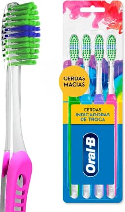 Oral-B Escova Dental Indicator, Colors 35 - 4 unidades