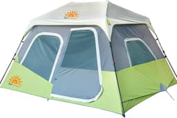 Barraca Pop-Up Instantânea 6 Pessoas, 2 Divisões, Ideal para Car Camping e Acampamento em Família com Bolsos Organizadores.