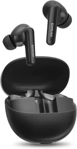 Fone de Ouvido Eardbud AIWA AWS-EB-04-B Bluetooth IPX4 ANC 26 Horas de bateria