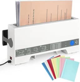 Máquina Elétrica de Encadernação Térmica 110V, Máquina de Colagem de Documentos A4, Máquina de Encadernação Térmica Capacidade de 280 Folhas, Quantidade Máxima de Encadernação de 210 mm