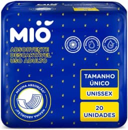 Absorvente Descartável Mió Adulto Unissex Tamanho Único 20 Unidades