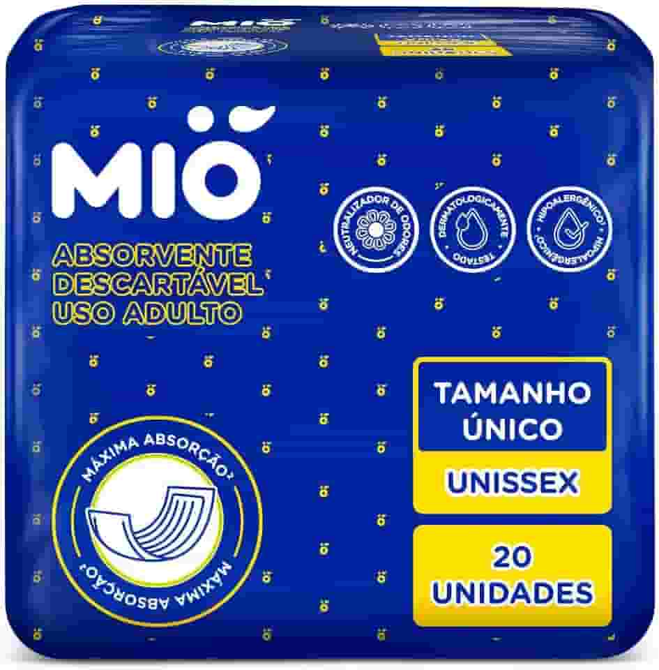 Absorvente Descartável Mió Adulto Unissex Tamanho Único 20 Unidades