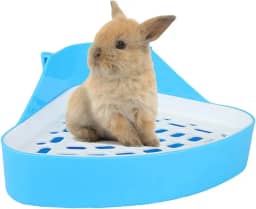 Caixa de areia de coelho, treinador de vaso sanitário de canto de coelho, bandeja de areia de coelho triangular para gaiola, gaiola de animais pequenos, vaso sanitário, bandeja de areia para coelhinho