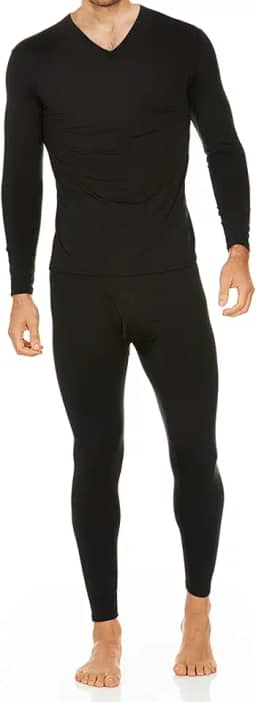 Conjunto de Roupa Térmica Masculina – Segunda Pele Forrada com Fleece para Clima Frio
