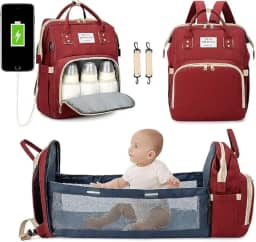 Mochila Maternidade - Porta fraldas de bebê com Trocador - Porta Mamadeiras - Impermeável - Espaçosa - Essencial para organização dos passeios