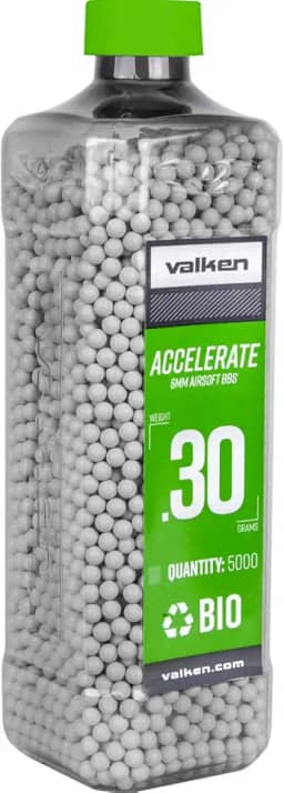 Valken Accelerate Airsoft BBS - 0.30G Bio-5000CT-White