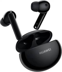 Fone de ouvido HUAWEI FreeBuds 4i, preto, sem fio, até 10 horas de reprodução contínua, cancelamento ativo de ruído