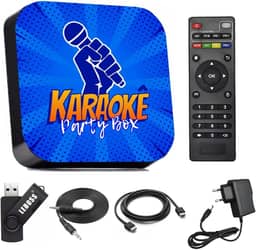 Karaokê Party Box Azul Com Pontuação + De 2000 Músicas Completo (Não Precisa Internet)