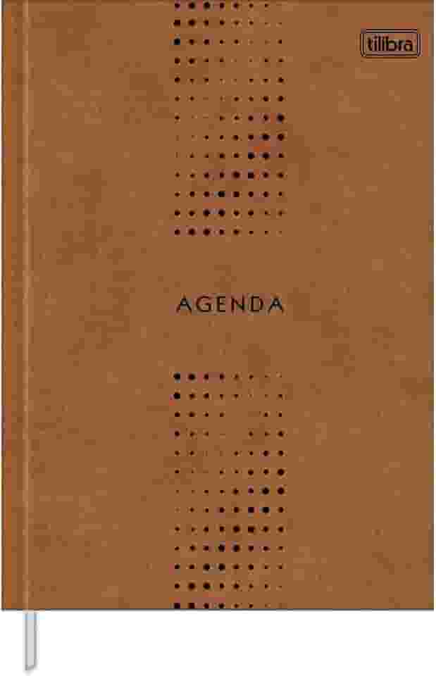 Tilibra - Agenda Executiva Costurada Diária 14,5 x 20,5 cm Prátika Permanente - Caramelo