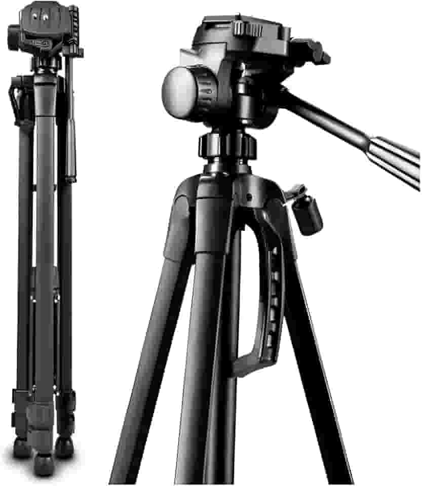 Tripé Profissional Universal 1,80 Metros Preto 360° para Câmeras Fotográficas com Suporte de Celular e Bolsa