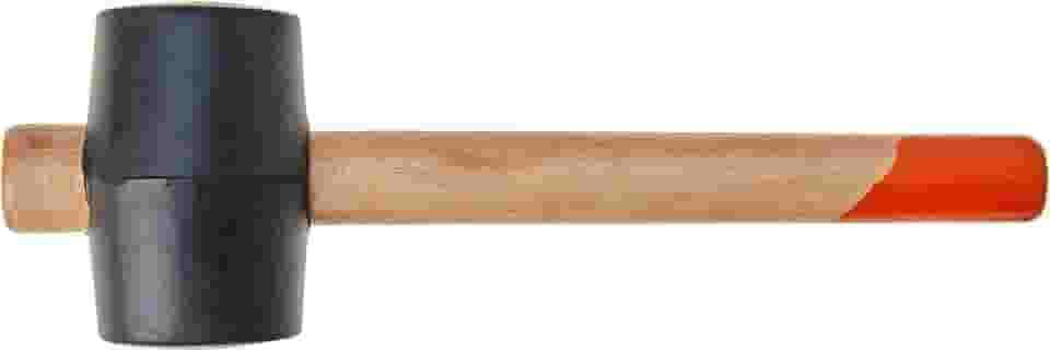 Sparta Martelo De Borracha Preta 340 G Cabo Em Madeira//Sparta