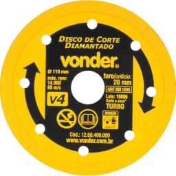 Disco de Corte Diamantado, Turbo, V4