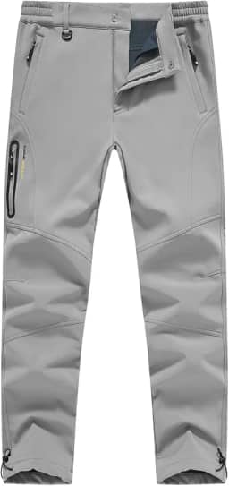 Calças de neve masculinas impermeáveis isoladas para caminhadas de inverno snowboard forro de lã softshell calças de esqui