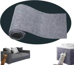 Tapete Arranhador para Gatos Feltro 100x40cm | Protetor de Sofá, Autoadesivo, Cortável e Antiestresse | Protege Móveis, Portas e Paredes