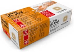 Descarpack Luva De Vinil M Com Pó Caixa Com 100 Unidades Multicolorido