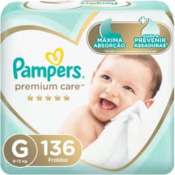 Fralda Pampers Premium Care Tamanho G 136 Unidades