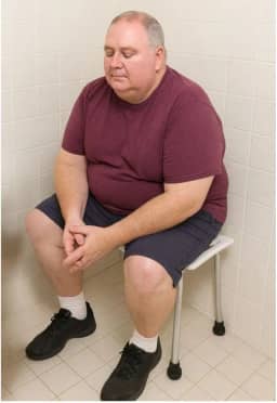 Cadeira Banho Obeso Idoso Deficiente - Banco Banqueta Até 170 Kg