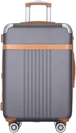 Mala de Viagem Grande Athena Rígida ABS, Para Despacho 32kg, com 4 Rodas Duplas 360º, Cadeado TSA e Zíper Expansível