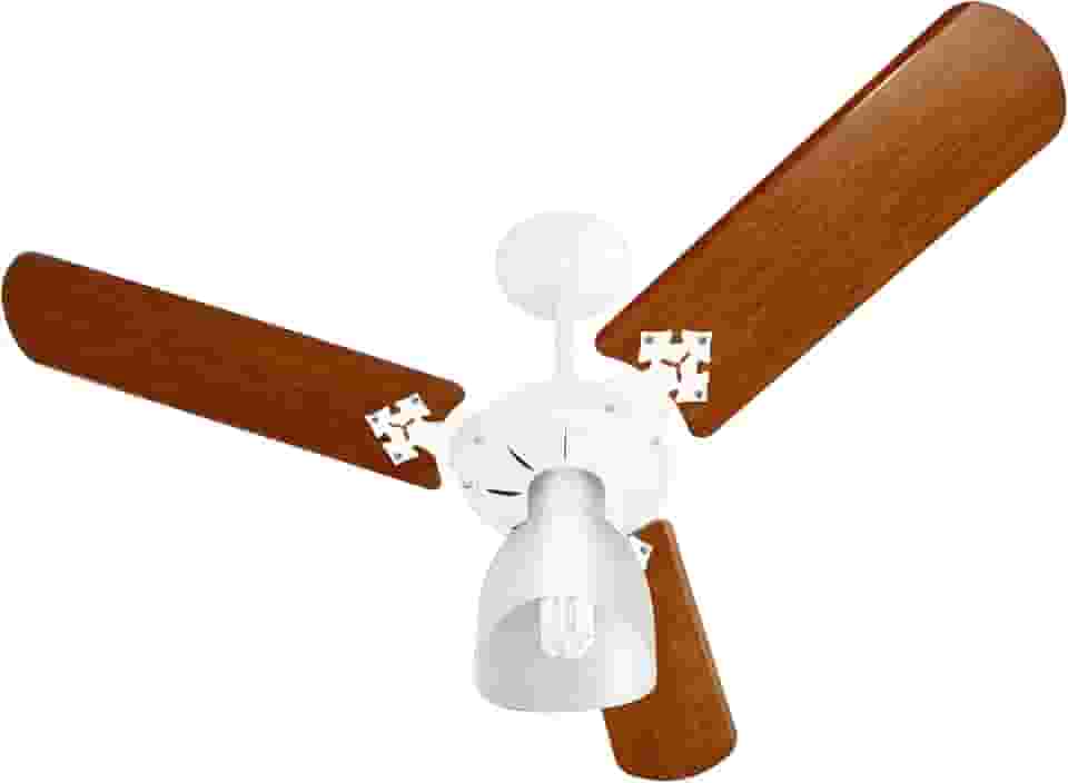 Venti-Delta 383116 Ventilador de Teto New Light 3 Pás Padrão Mogno 127 V C3V, Branco