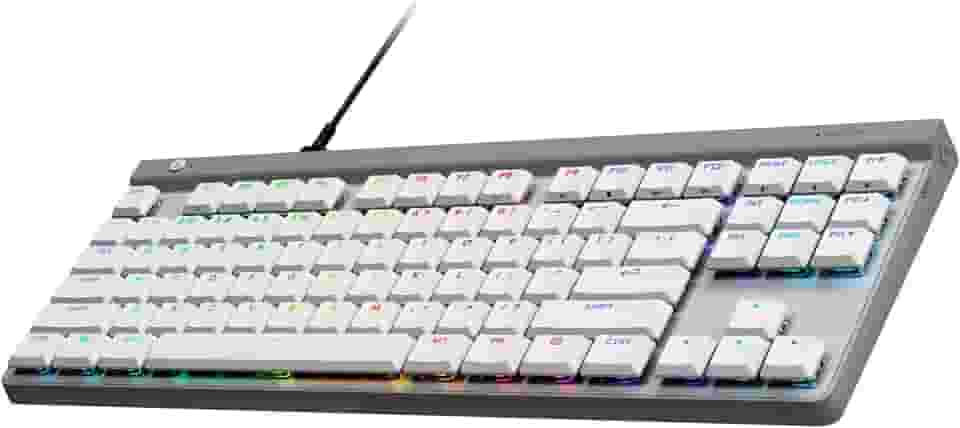 Teclado Mecânico Gamer Logitech G515 com Design TKL, RGB LIGHTSYNC e Switch GL Brown Tactile - Branco