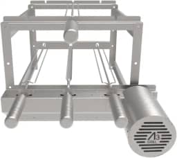 Churrasqueira Giratória Tradicional para 3 Espetos Inox (Inox Motor Direito)