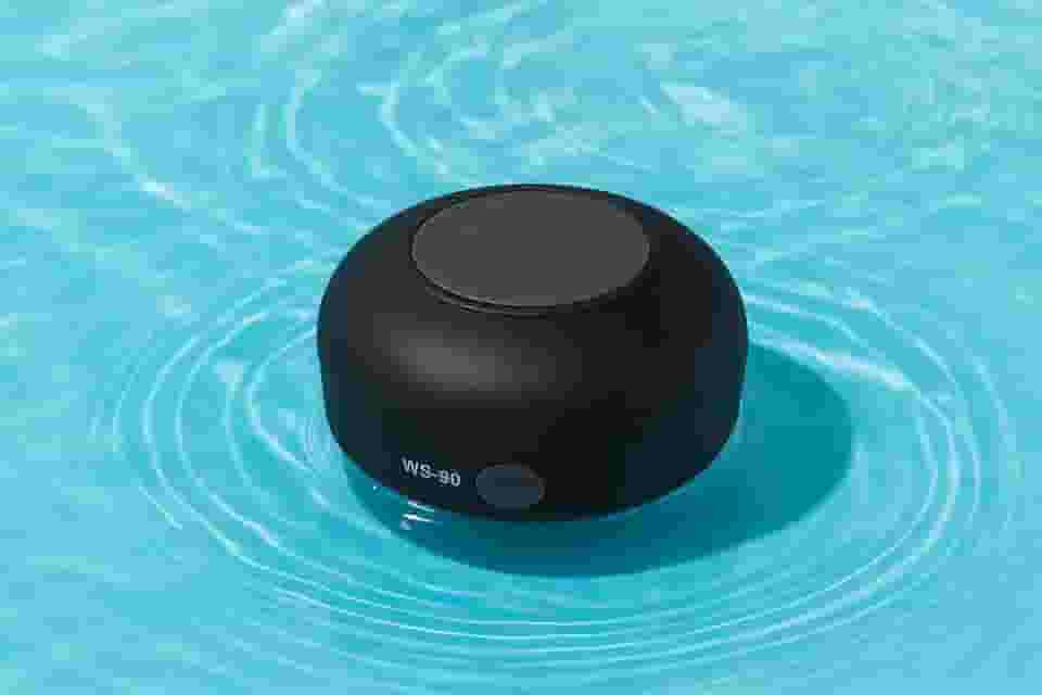 Caixa de Som Bluetooth Portátil à Prova D'Água, Mini Alto-Falante com Ventosa para Banho, Piscina e Praia (preto)